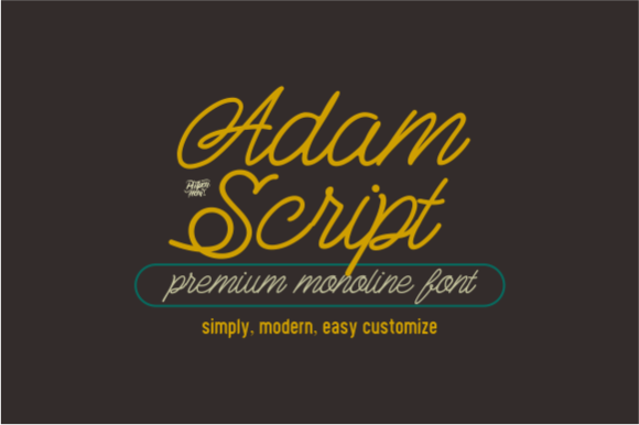 Adam Script: A Classic Monoline Font for Editorial Design