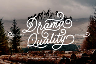 Drama Quality Font: A Cute Swashy Script for Brand Design